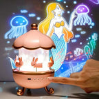 Star Night Light Projector shown switched off on a bedside table