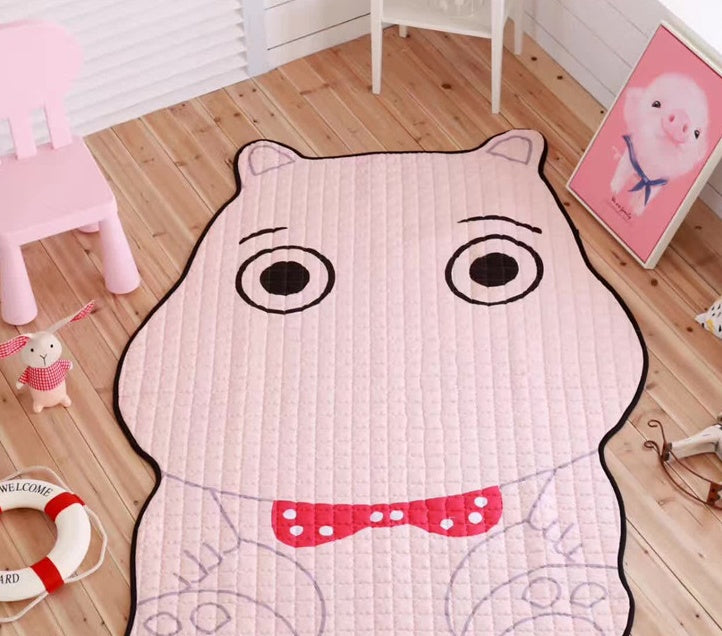 Plush Animal Play Rug in the crocodile design