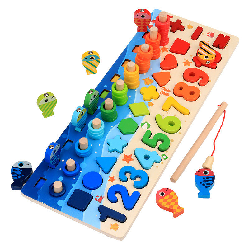 Wooden Number Puzzle shown from above