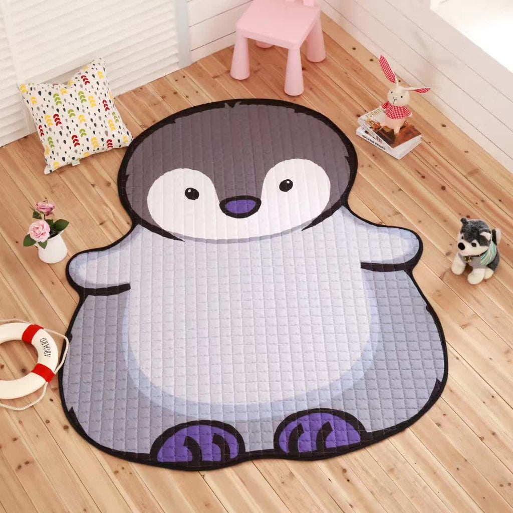 Plush Animal Play Rug shown in a child's bedroom for scale