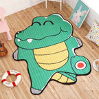 Plush Animal Play Rug in the hippopotamus design