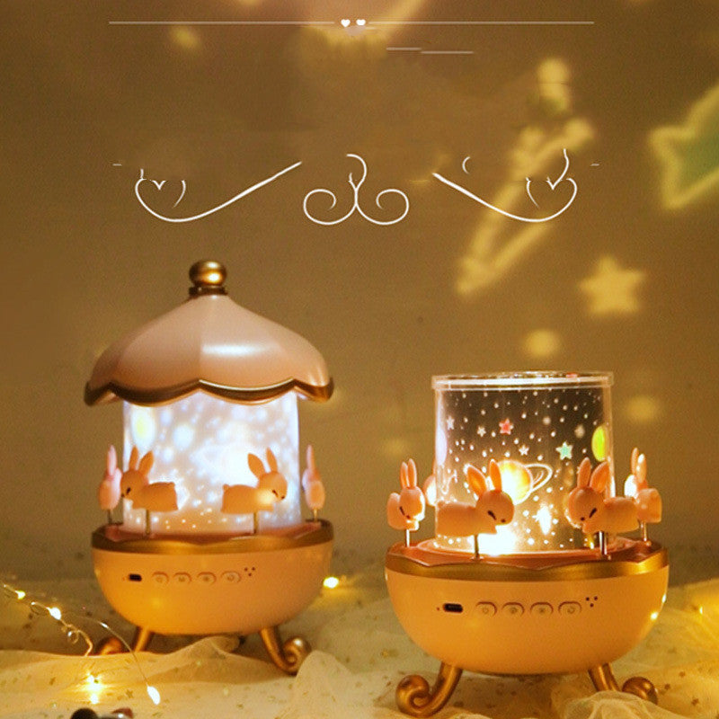 Star Night Light Projector in a child's bedroom at night