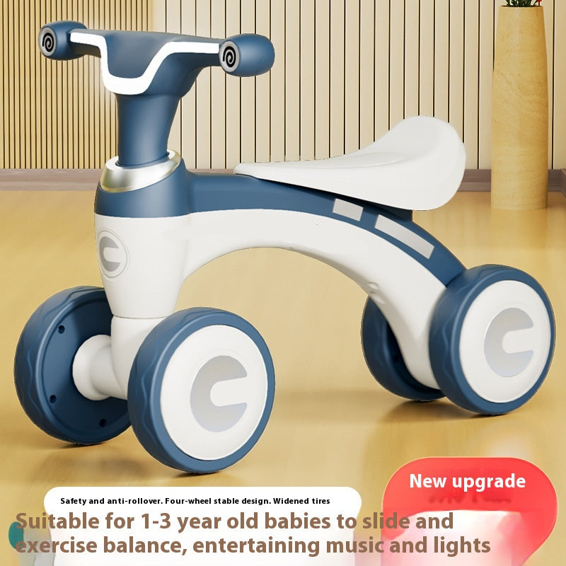 Close-up of the balance bike seat and handlebar