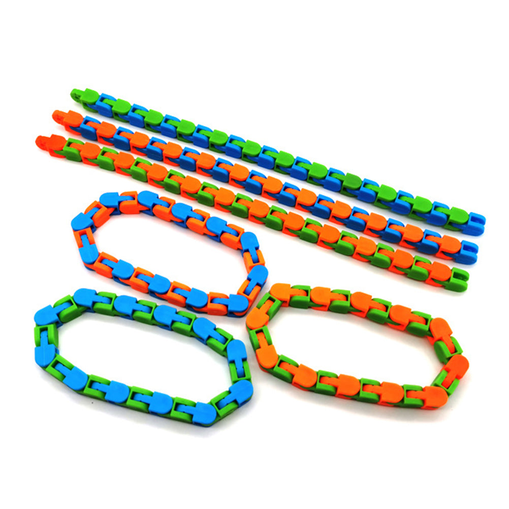 Fidget Chain Bracelet folded into a compact shape