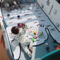 Plush Animal Play Rug in the tiger design, laid flat