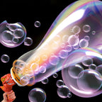 Dinosaur Bubble Machine producing a stream of bubbles