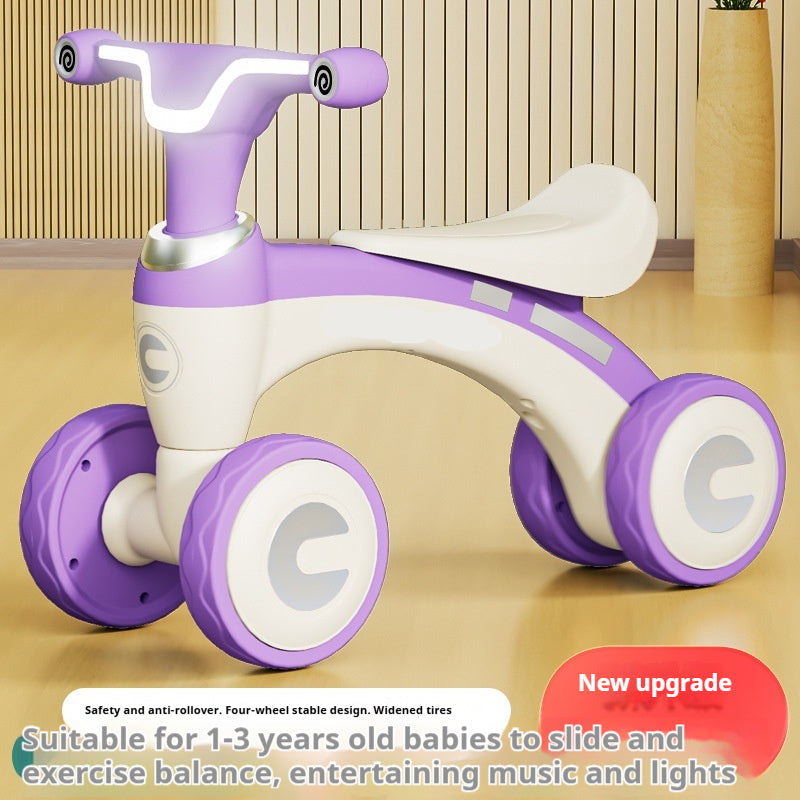 Toddler Ride-On Balance Bike in hibiscus purple