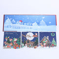Close-up of the Christmas magnetic puzzle pieces