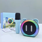 Kids Karaoke Machine in white with wireless microphone